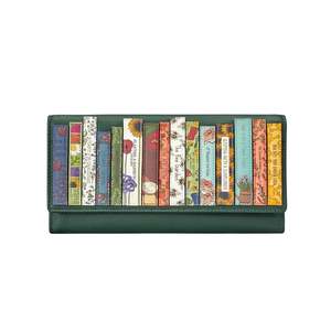 Wallets: Green Fingers Bookworm Flap Over Leather Purse