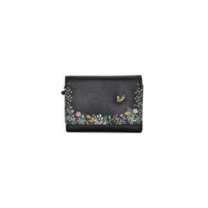 Wallets: Shiloh Midi Tri-Fold Purse Black