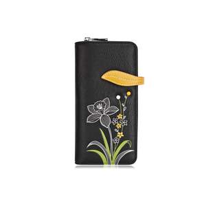 Clutch Wallets: Daffodil Clutch Wallet - Black