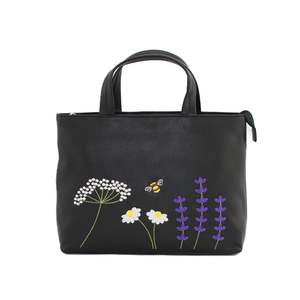 Tote: Blossom Multi Way Leather Grab Bag - Black