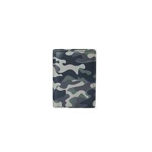 Men's Printed Compact Leather Wallet - Camouflage