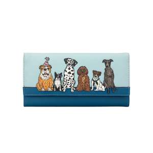 Matinee Leather Wallets: Party Dogs Hudson Leather Purse - Blue
