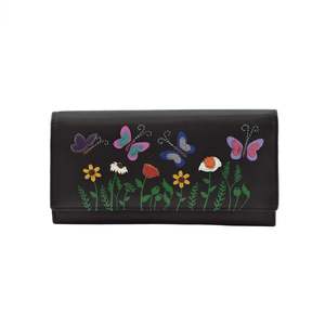 Matinee Leather Wallets: Sophia Matinee Wallet - Black