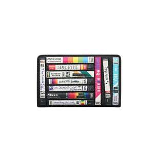 Tri Fold Leather Wallets: Be Kind Rewind Oxford Leather Purse - Black