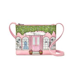 Hand Bags: Ivy Boutique Leather Crossbody Bag - Pink