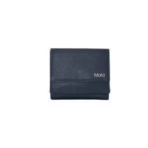Kora Small Tri-Fold Leather Purse - Navy