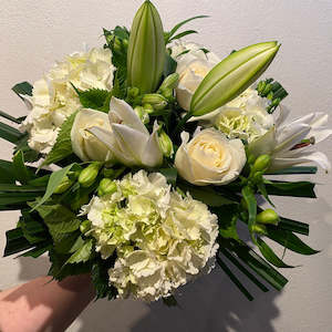 Christmas Florist Choice of Flowers - Whites & Greens
