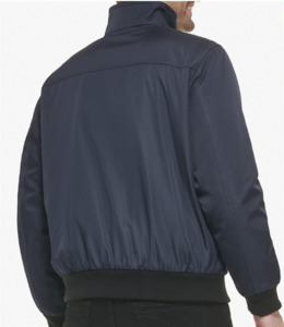 Calvin Klein- men's knit hem bomber zip front jacket