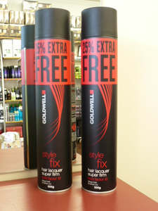 Black Friday Sale: Goldwell Style Fix Super Firm Lacquer hair spray BIG 500g 2 X TIN - Bundle deal - Limit 2 tins per parcel