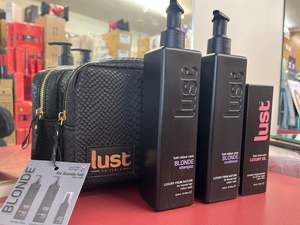 Lust: LUST Blonde trio set - with Argan oil plus Bag