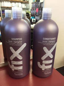 Juuce Fx: JUUCE Fix Blonde + Highlighted Shampoo & Conditioner Duo BOTH A BIG 1 Litre / 1000ml