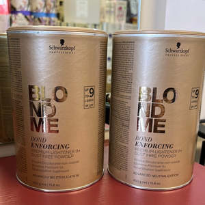 SCHWARZKOPF BLONDME BOND ENFORCING PREMIUM LIGHTENER 9+ BLEACH 450G … 2 x Tubs bundle deal