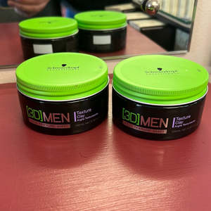 Schwarzkopf 3D men strong Fixation Texture CLAY 3D Men 2 x tubs both 100ml each