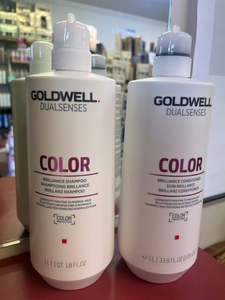 Litres: Goldwell Dualsenses 1LITRE Color Brilliance SHAMPOO & CONDITIONER DUO + PUMPS
