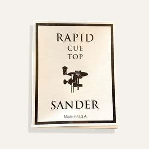 Cue Care Maintenance: Rapid Cue Top Sander