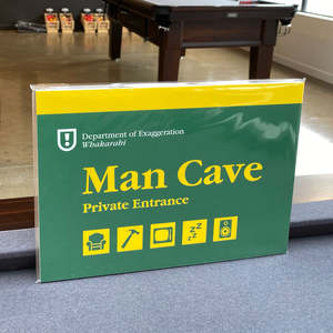 Wooden Man Cave Sign