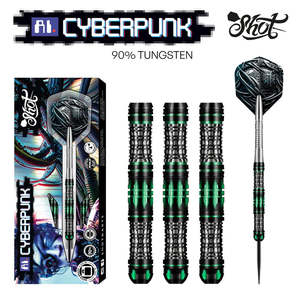 Dart Sets: Shot AI Cyberpunk steel tip dart set