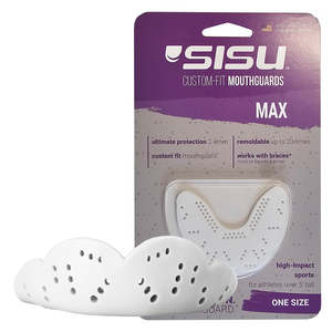 Sport Exercise: SISU Max Mouthguard – SNOW WHITE - Heavy-Duty Sports Mouthguard for Rugby, Boxing & MMA