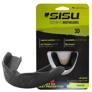 SISU 3D YOUTH Charcoal Black Mouthguard – Custom Fit Sports Mouthguard for Win&hellip;