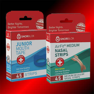 Snorblok Nasal Strips (Medium) and Junior Mouth Tape Combo