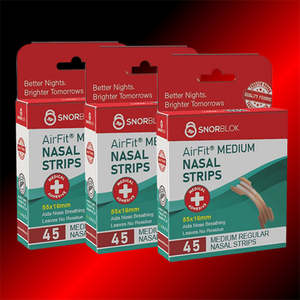 Snorblok Nasal Strips - Medium 135 Strips | For Better Breathing And Snoring