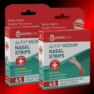 Deviated Septum: Snorblok Nasal Strips - Medium 90 Strips | For Better Breathing And Snoring