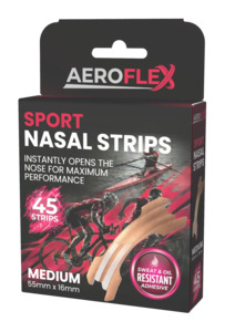 Aeroflex Sports Nasal Strips 45 Strips - Medium