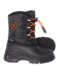 XTM Rocket Kids' Winter Lined Snow Boot - Black Orange