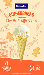 Products: Gingerbread Nordic Waffle Cones New Zealand Cone Bak