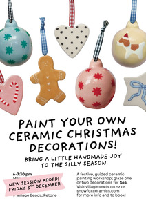 Products: Ceramic Christmas Decoration Painting Workshops - Snowfox Ceramics