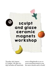 Products: Ceramic Magnet Workshop - Snowfox Ceramics