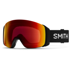 Goggles: Smith 4D Mag - Black | ChromaPop Sun Red Mirror/ChromaPop Storm Yellow Flash