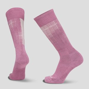 Mens Ski Socks: Le Bent Light Cushion Pixel Snow Sock - Flowering Gum