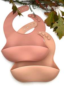 Deluxe Silicone Bibs: Deluxe Silicone Bib | Set of 2