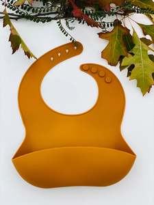 Deluxe Silicone Bib | Rust