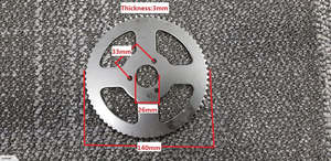 2 Stroke Chain Sprocket: Pocket bike Sprocket 25H 68 teeth (2T034)