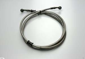 4 Stroke Brakes Discs Hose: 1.5m Motorcycle Brake Oil Hose Sliver 10mm Steel End Fitting Pipe Line (4T144)