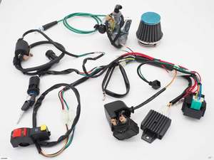 4 Stroke Electrics: 10 pcs Wiring Harness components 49cc 110cc 125cc Quad Dirt Bike E-Start engine