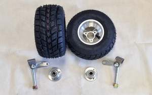 4 Stroke Wheels Tyres Tubes: Go Kart 10x4.50-5 wheels (4T360) w Bearing Hub (4T360-1) & Spindle set (4T362)