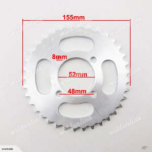 4 Stroke Chain Sprocket: 428 37Tooth 52mm Rear Chain Sprocket For Chinese 110 125cc Pit Dirt Bike (4T107)