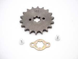4 Stroke Chain Sprocket: 428 18 Tooth Front Engine Sprocket 17mm shaft (4T098)