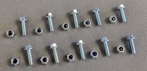 4 Stroke Motorbike Parts: 10 x M8 STEEL SCREW WITH LOCK NUT