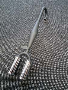 Exhaust Muffler: 47cc 49cc Exhaust w Twin Muffler for Mini Pit Dirt Bike (2T057D)