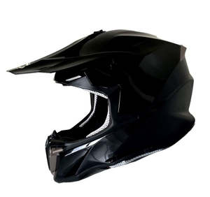 Helmets: Adult MOTOCROSS Helmets - Gloss Shiny Black (sized M/ L/ XL/ XXL)