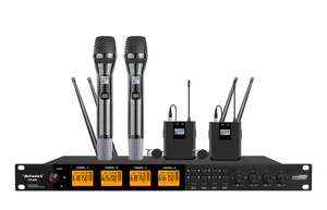 FULINDA /KP-640 UHF Four Channel Wireless 2 x Handhold /2 x Lapel Mic (MC27-2)