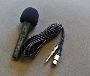 Microphone: Bardl BD-10 Dynamic Vocal Mic (MC08) w sponge cover (MC22-1) and 4.5m mic cable