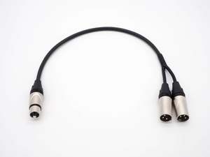300mm XLR Splitter Cable 3-Pin XLR Female To Dual 3-Pin XLR Male (CB-69)
