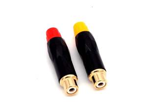 Plug Socket: Pair of High Quality Gold Plated Female RCA Connector RCA085G (PC-24)