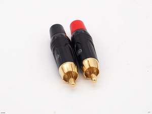 Plug Socket: Pair of Gold Plated RCA Connector RCA090G (PC-49)