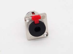 Plug Socket: 6.35mm TRS 1/4" Locking Panel Mount Jack Connector QT106 (PC-45)